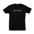 Front view of a black unisex short sleeve t-shirt that reads end gun violence. in lowercase bold, white print.